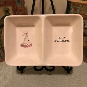 Rae Dunn “Celebration” Double Tray   NEW!